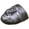 Železná maska na obličej s mosazným lemem