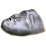Iron face mask with brass edging