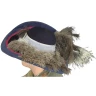 Musketeer's hat decorated with a clasp, ribbon and ostrich feathers