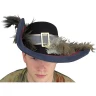 Musketeer's hat decorated with a clasp, ribbon and ostrich feathers