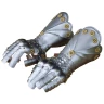 Pair of gauntlets with brass flowers