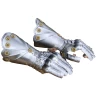 Pair of gauntlets with brass flowers