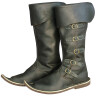 Gothic high boots with side buckles