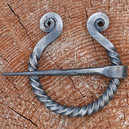 Cloak pin, hand-forged