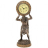 Atlas s hodinami, bronzová soška