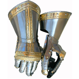 Šlechtické renesanční plátové rukavice