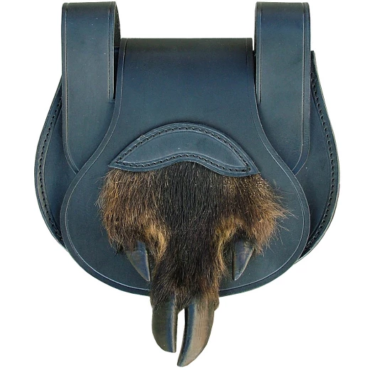 Leather bag with a boar’s cloven hoof