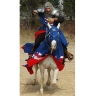 Horse trapper, knight surcoat and a banner