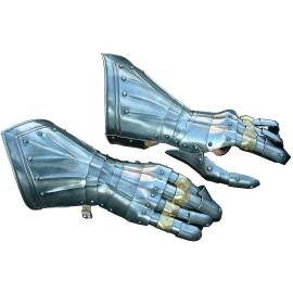 Plátové rukavice s mosaznými lamelami na kloubech
