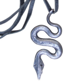 Forged snake with leather string