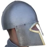 Norman helmet with patina finish