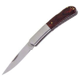 Pocketknife with divided handle cover from wood and metal