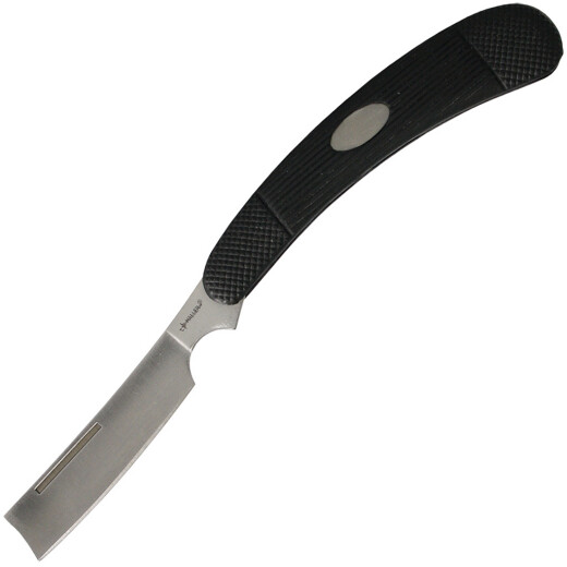 Kapesní nůž s čepelí ve tvaru holící břitvy