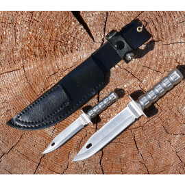 Mini Survivalmesser - two knives knife in one scabbard with key ring