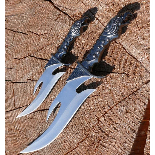 Mini Fantasy knives - two knives in one scabbard