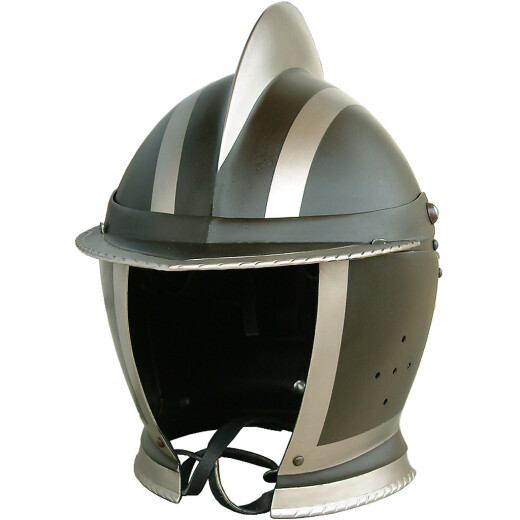 Černěná burgundská helma