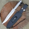 Survivor knife with compass and plenty of accessory