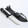 Survival knife with liquid filled compass