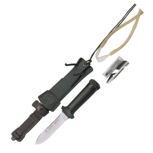 Multipurpose survival knife Aitor with accessory