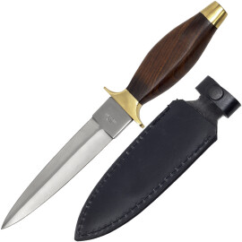 Boot dagger with wooden coating