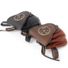 Celtic leather belt pouch Triskel