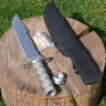 Survival knife with compass and plenty of accessory