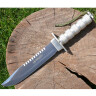 Survival knife with compass and plenty of accessory