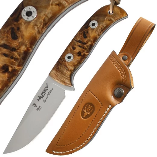 Fixed Blade Knife Husky with burl-wood-handle by Muela - sale