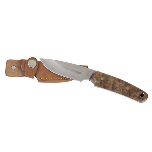 Handy multi-purpose knife with wooden coating