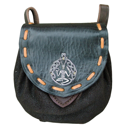 Leather bag the Celtic god Cernunnos