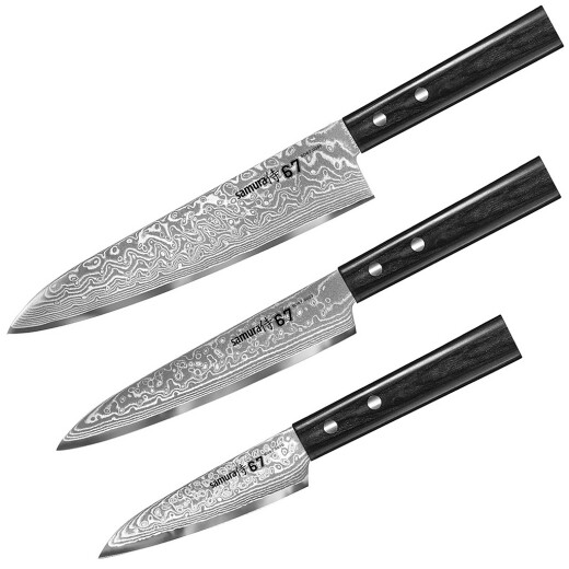 Starter Knife Set by Samura DAMASCUS 67