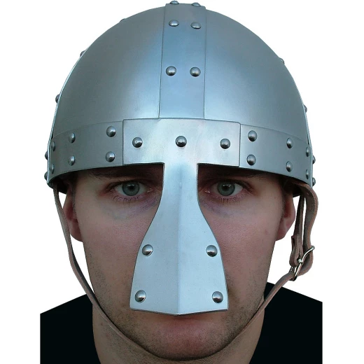 Viking helmet with wide nasal