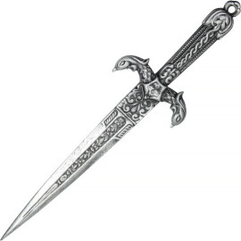 Miniature dagger with floral relief
