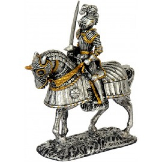 Aristokratischer Ritter auf dem Pferd, Statuette