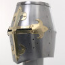 Great helm with brass lily-cross