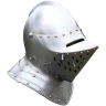 Close visored armet helm