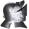 Close visored armet helm