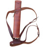 Leather quiver with straps