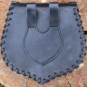 Leather belt pouch Fleur de Lys