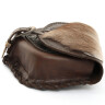 Belt pouch with wild fur on the flap