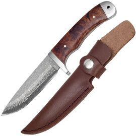 Damask knife with sheath