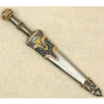 Greek Dagger Achiles richly decorated, with metal scabbard
