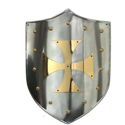 Shield with brass Templar cross