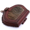 Leather bag with wild boar fur