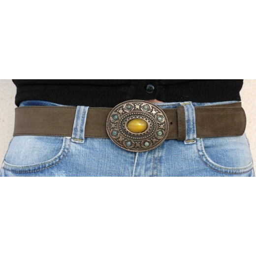 Belt with decorative buckle