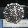 Belt with decorative buckle with hearts
