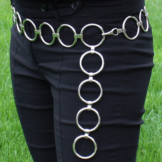 Belt with metal rings - set of 5