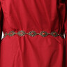 Ladies chain belt with decorative buckles with red stones - set of 5