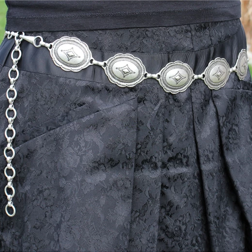 Ladies belt with decorative chain "Izabel" - set of 5