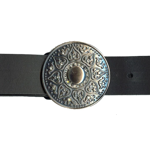 Belt with dics buckle